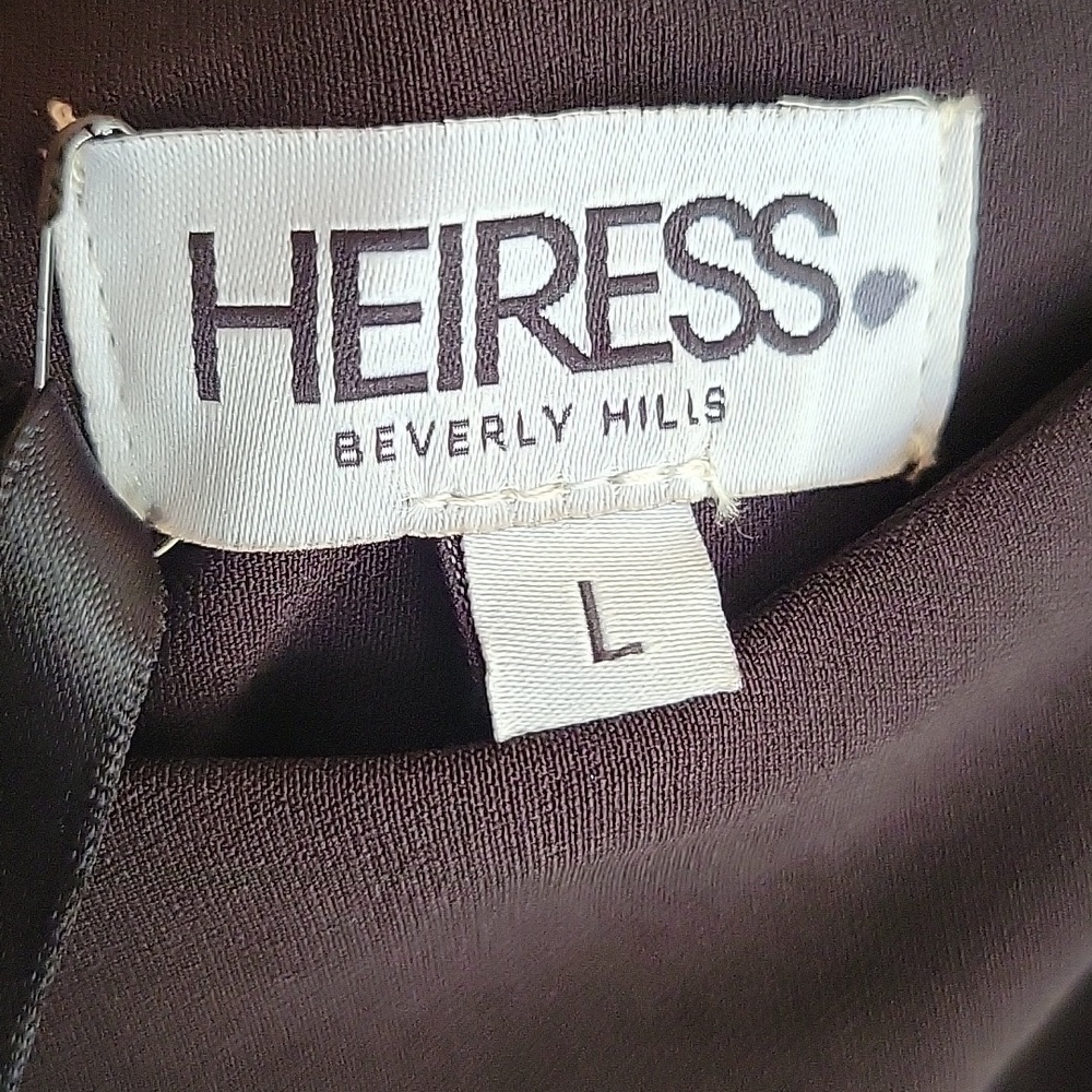 NWOT Heiress Beverly Hills Black Cut-Out High-Waist Trousers Sz L - Picture 4 of 14
